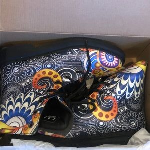 Playful flowered boots